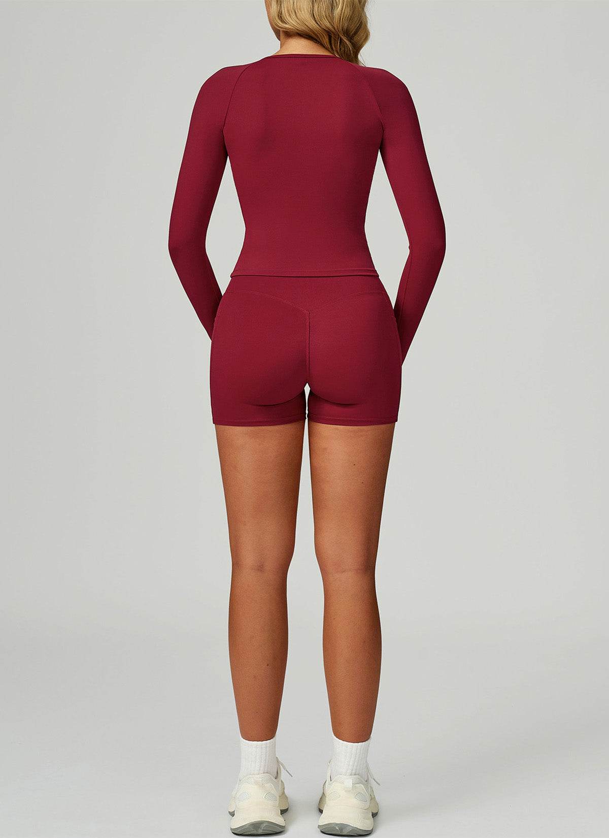 Sport Set with Long Sleeve Crew Neck T-Shirt and Short - Artadvier