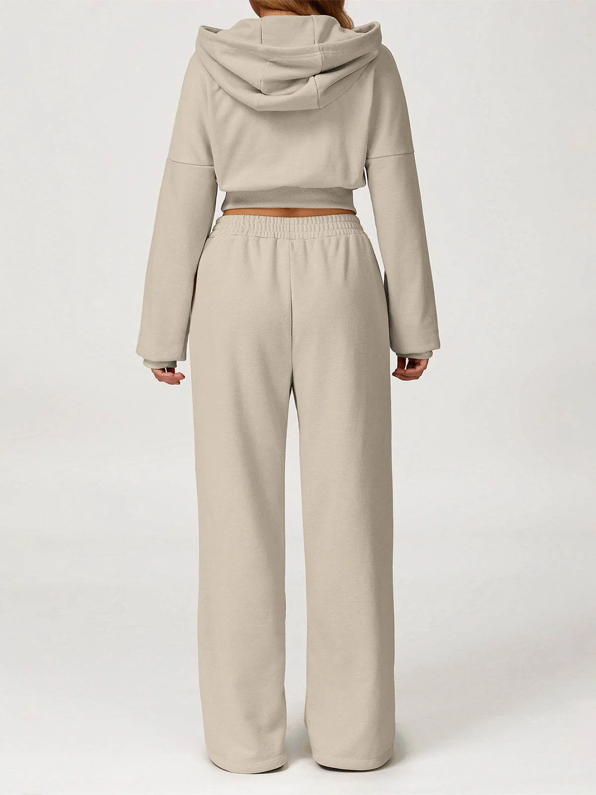 Sport Set with Long Sleeve Crop Sweatshirt and Sweatpant - Artadvier