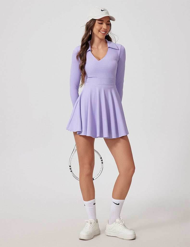 Long Sleeve Athletic Dress - Artadvier