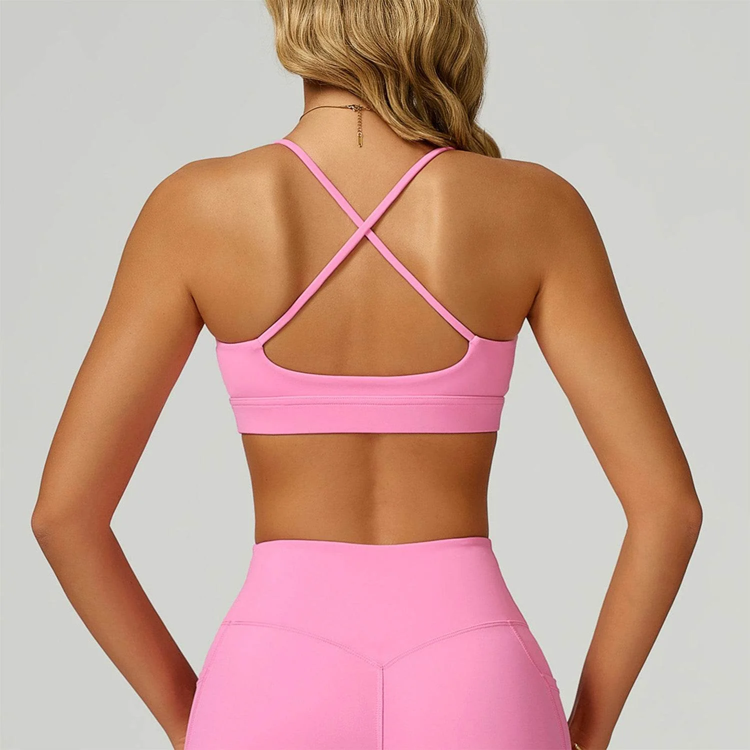 Cross Back Yoga Bra with Removable Chest Pad - Artadvier