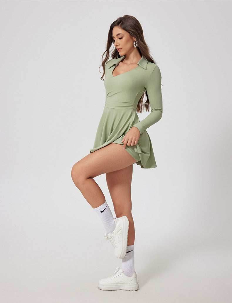 Long Sleeve Athletic Dress - Artadvier