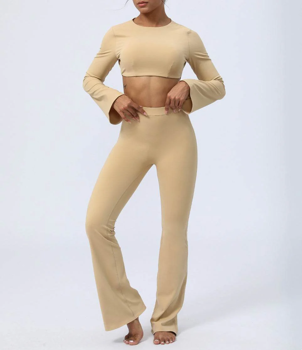 Butt Lifting Flared Leg Workout Pants - Artadvier