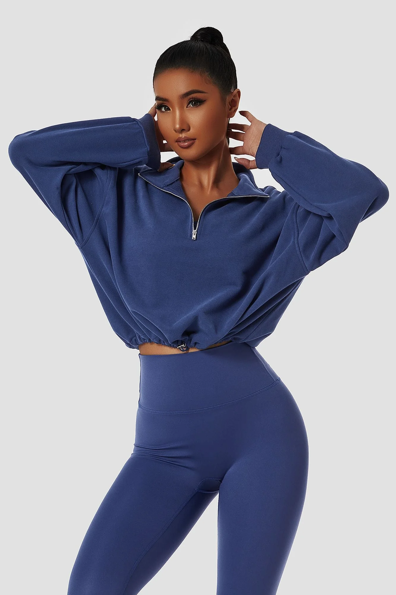 Half-Zip Pullover Sweatshirt Relaxed Fit - Artadvier