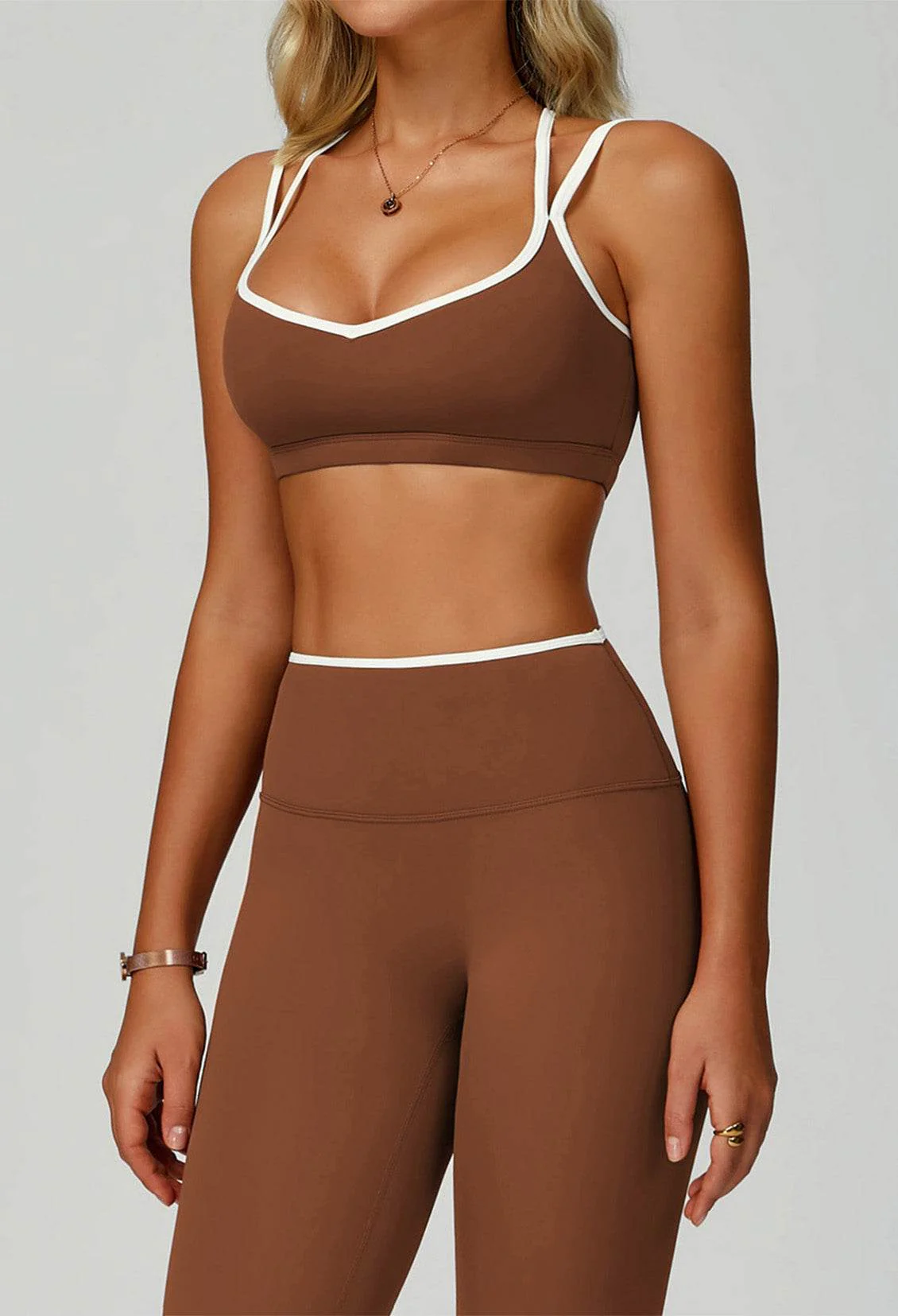 Double Shoulder Straps Sports Bras with Removable Chest Pad - Artadvier