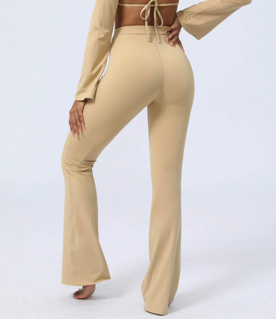 Butt Lifting Flared Leg Workout Pants - Artadvier